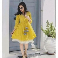 Long Frock Design Haldi Special Yellow Color Long Frock